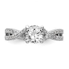 14kw Lab Grown Diamond VS/SI+ G+ Round S/M By-Pass Eng Ring