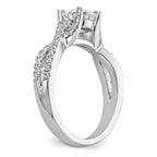 14kw Lab Grown Diamond VS/SI+ G+ Round S/M By-Pass Eng Ring