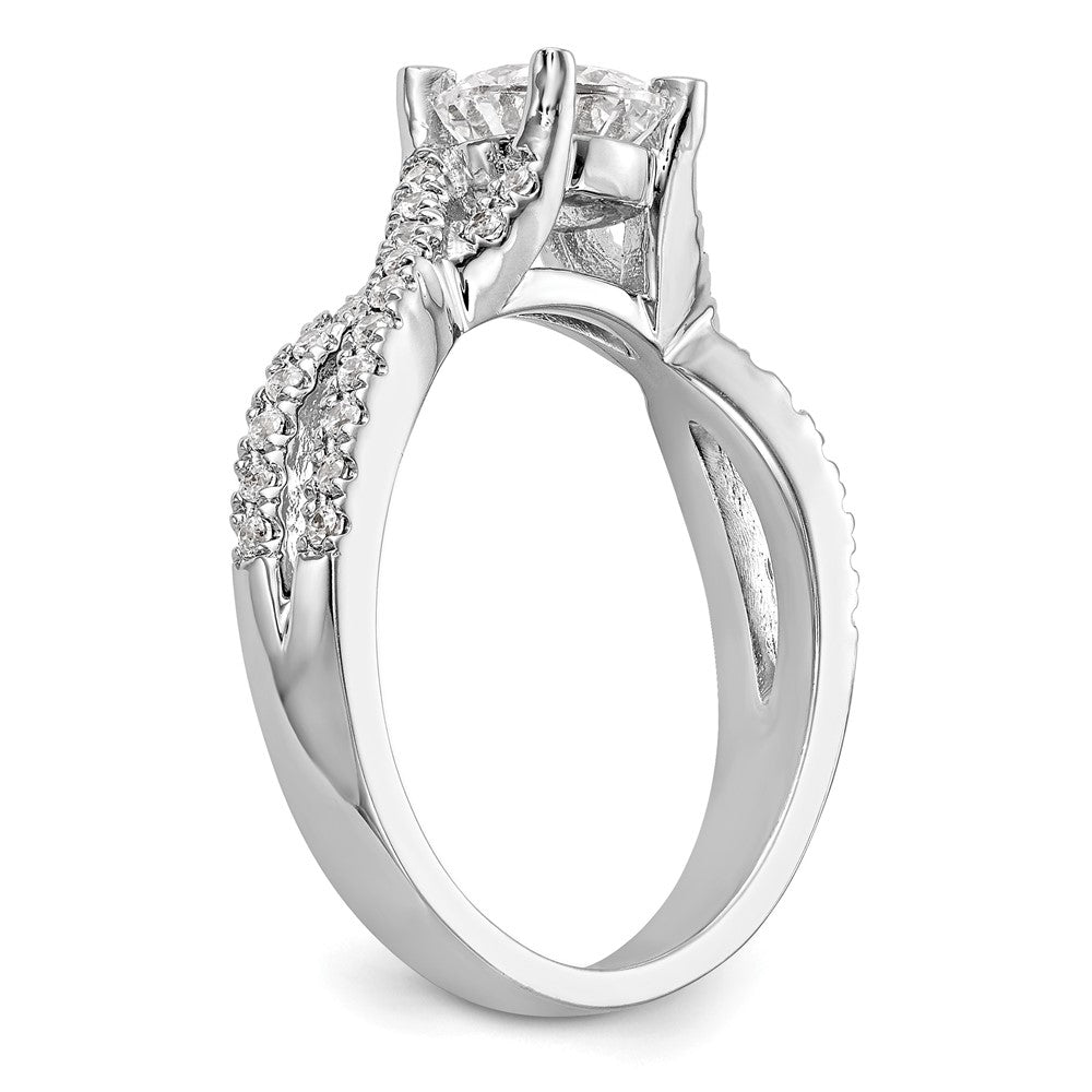14kw Lab Grown Diamond VS/SI+ G+ Round S/M By-Pass Eng Ring
