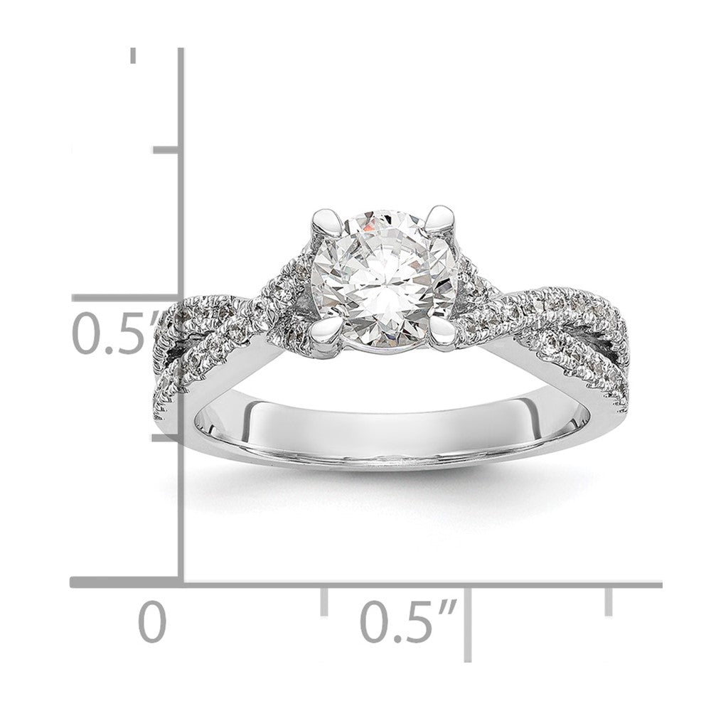 14kw Lab Grown Diamond VS/SI+ G+ Round S/M By-Pass Eng Ring