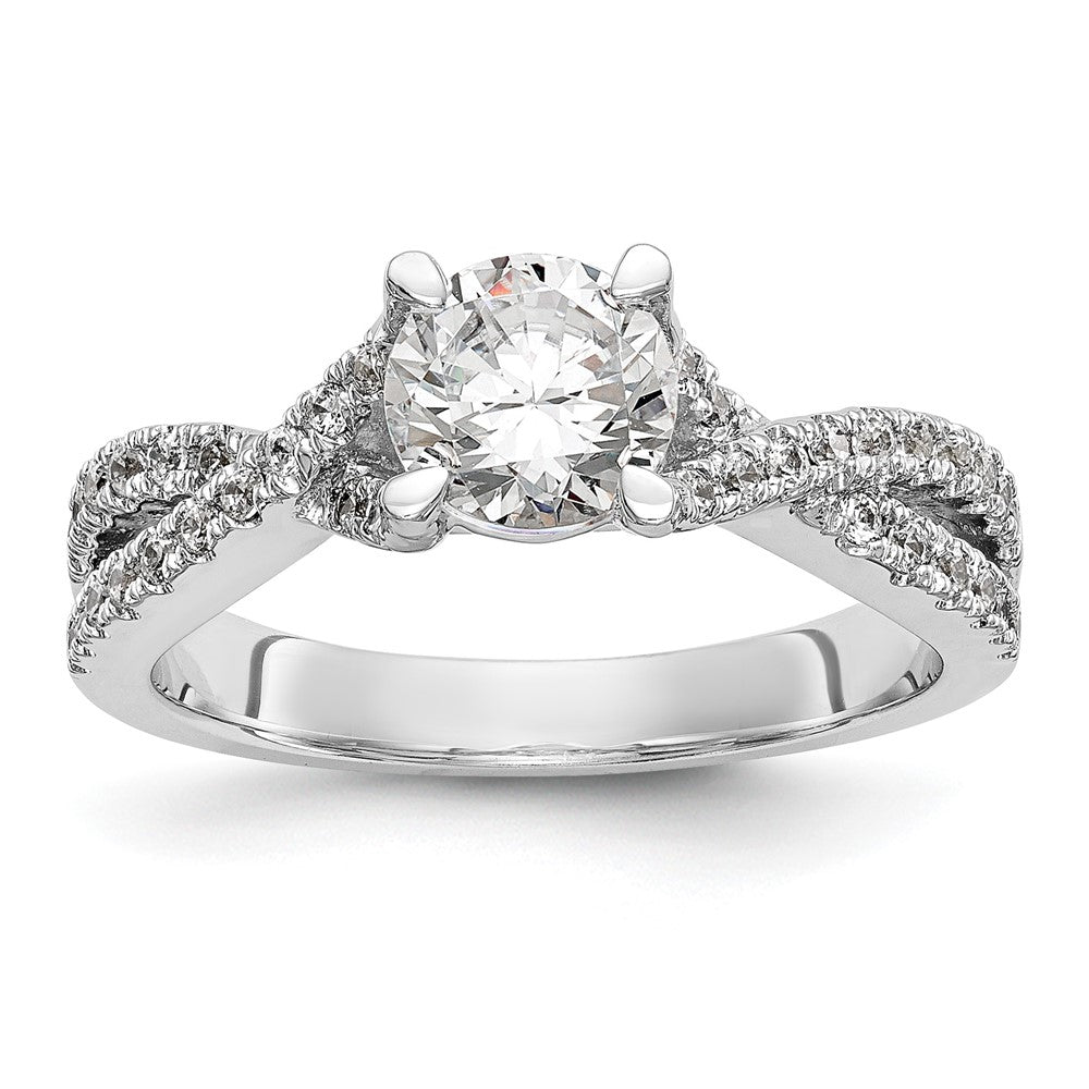 14kw Lab Grown Diamond VS/SI+ G+ Round S/M By-Pass Eng Ring