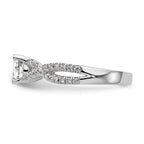 14kw Lab Grown Diamond VS/SI+ G+ Round By-Pass Eng Ring w/.5ct Cente