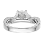 14kw Lab Grown Diamond VS/SI+ G+ Round By-Pass Eng Ring w/.5ct Cente