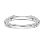 14k White Gold 1/4 carat Diamond Contoured Complete Wedding Band