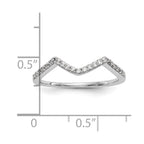 14k White Gold 1/6 carat Diamond Contoured Complete Wedding Band