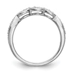 True Origin 14K White 1/4 carat Lab Grown Diamond VS+ F+ Complete Wedding Band