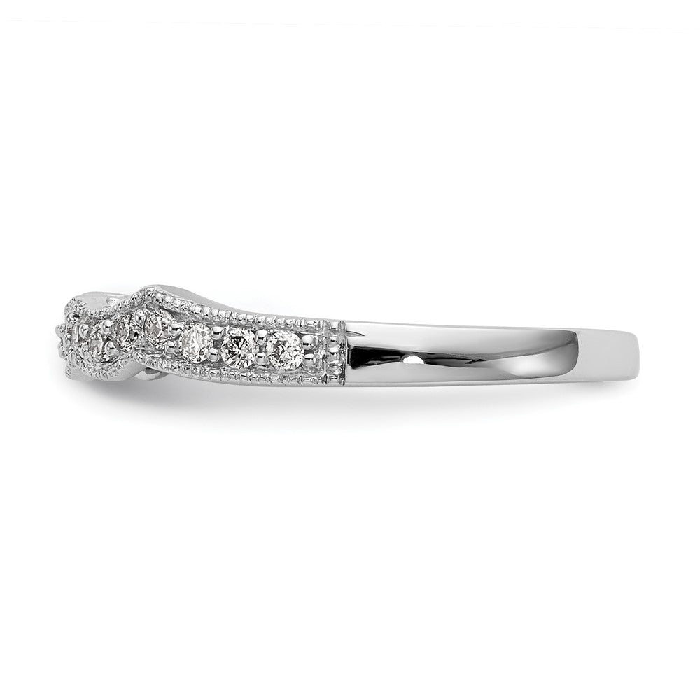 True Origin 14K White 1/4 carat Lab Grown Diamond VS+ F+ Complete Wedding Band