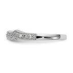 True Origin 14K White 1/4 carat Lab Grown Diamond VS+ F+ Complete Wedding Band