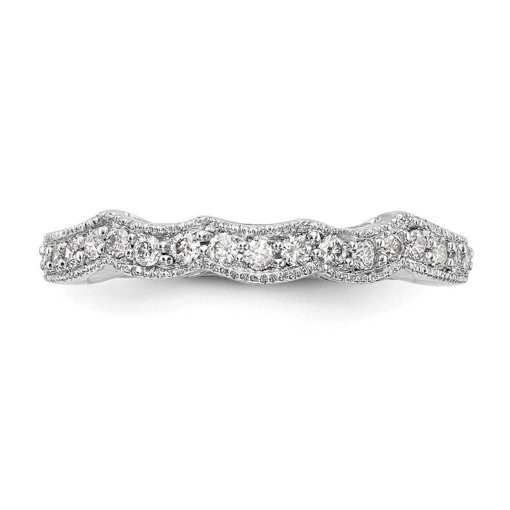 True Origin 14K White 1/4 carat Lab Grown Diamond VS+ F+ Complete Wedding Band