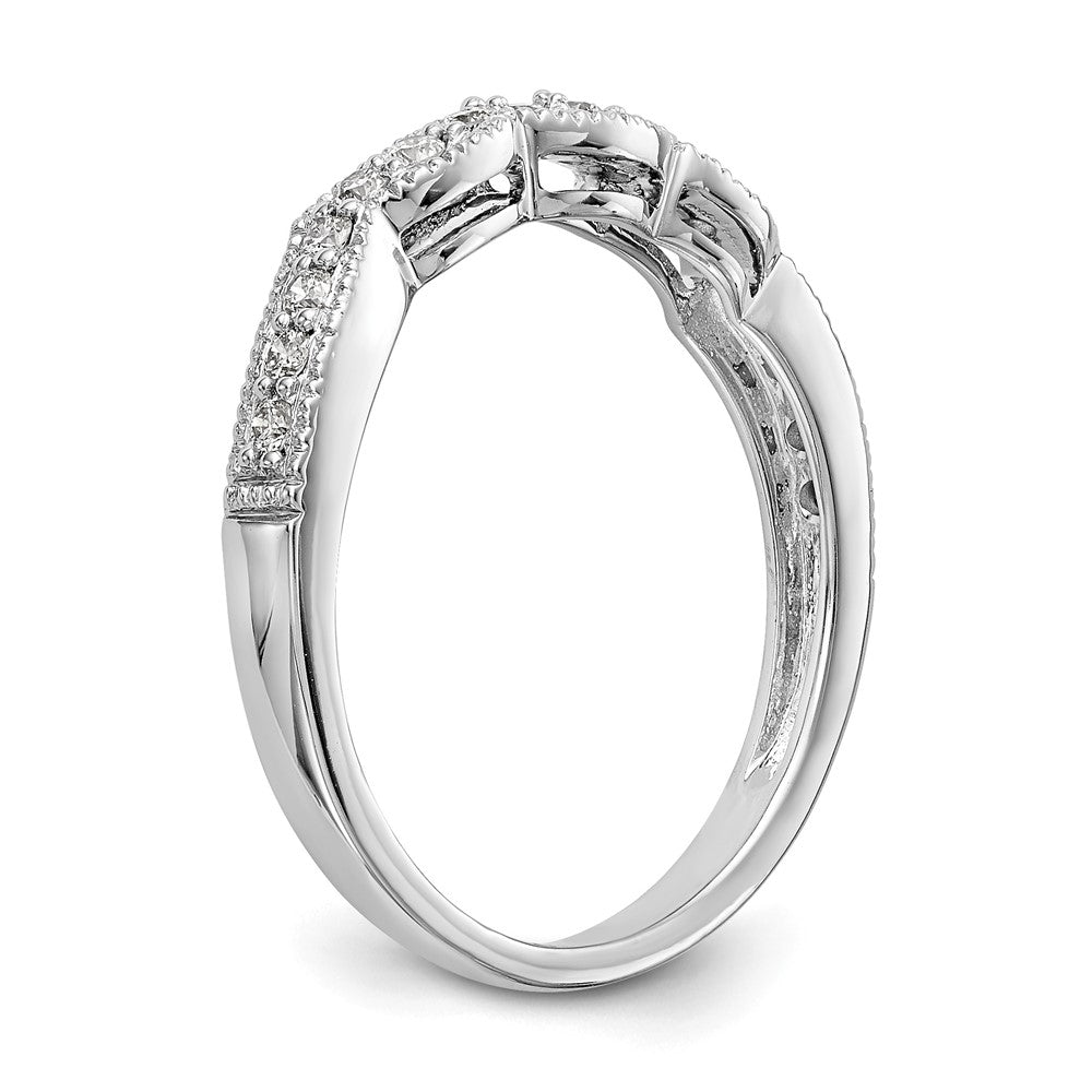 True Origin 14K White 1/4 carat Lab Grown Diamond VS+ F+ Complete Wedding Band