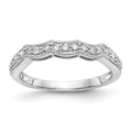 True Origin 14K White 1/4 carat Lab Grown Diamond VS+ F+ Complete Wedding Band