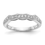 True Origin 14K White 1/4 carat Lab Grown Diamond VS+ F+ Complete Wedding Band
