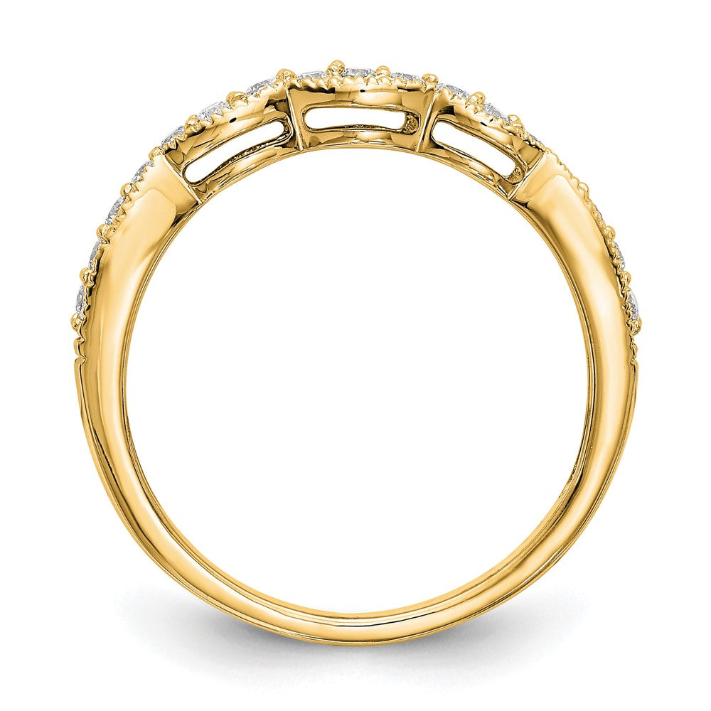14k Yellow Gold Diamond Wedding Band