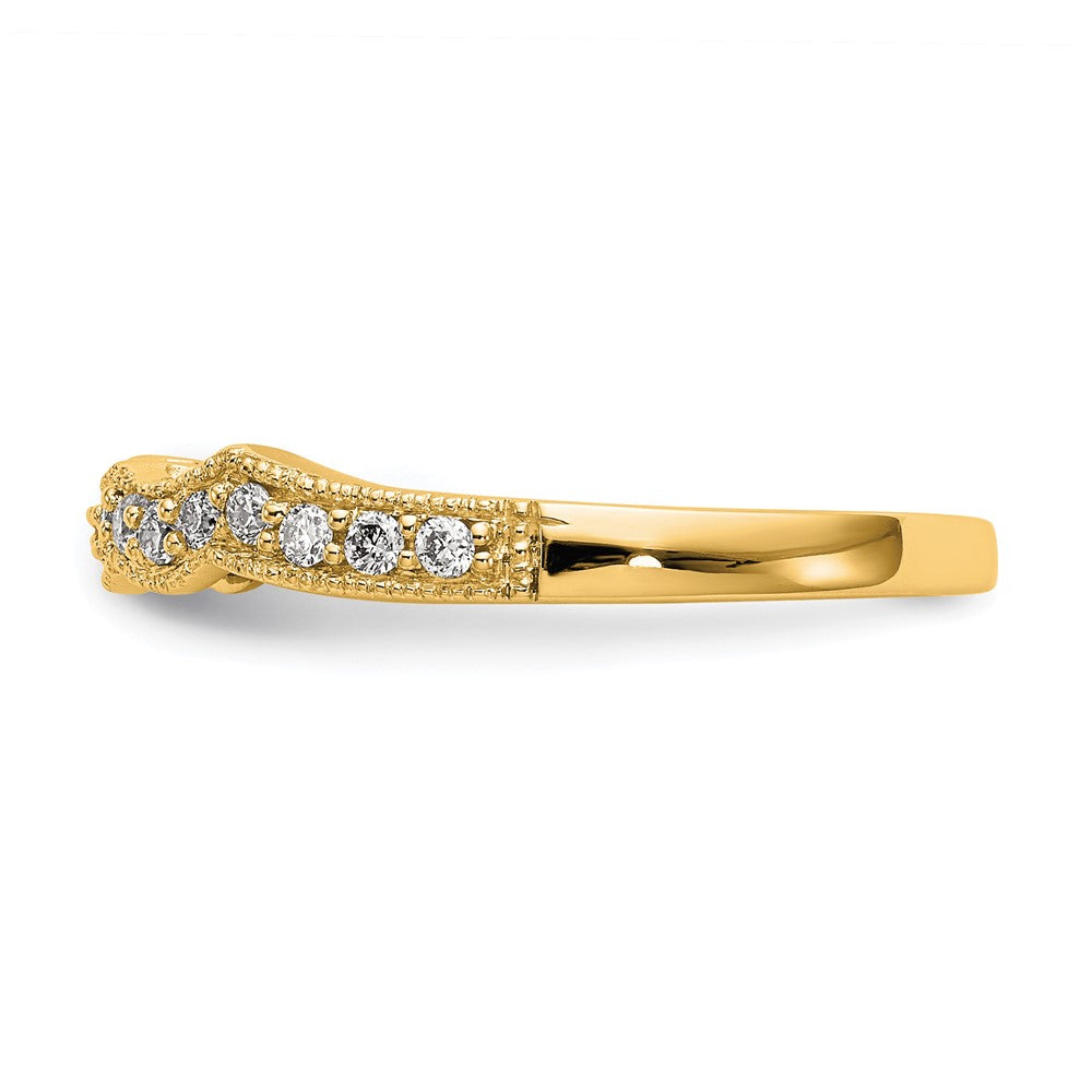 14k Yellow Gold Diamond Wedding Band