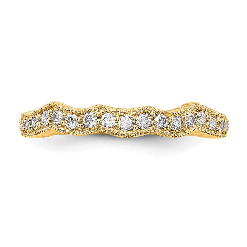 14k Yellow Gold Diamond Wedding Band