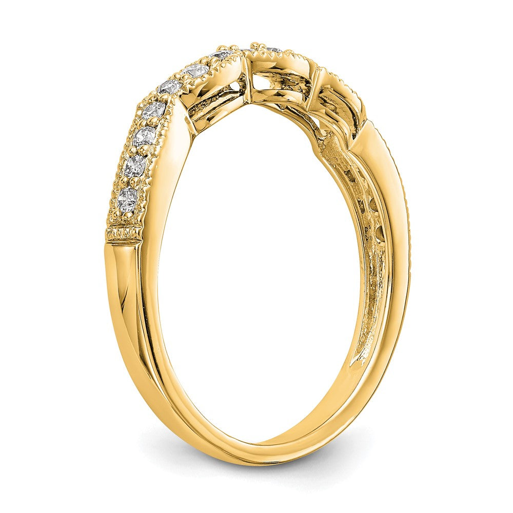 14k Yellow Gold Diamond Wedding Band