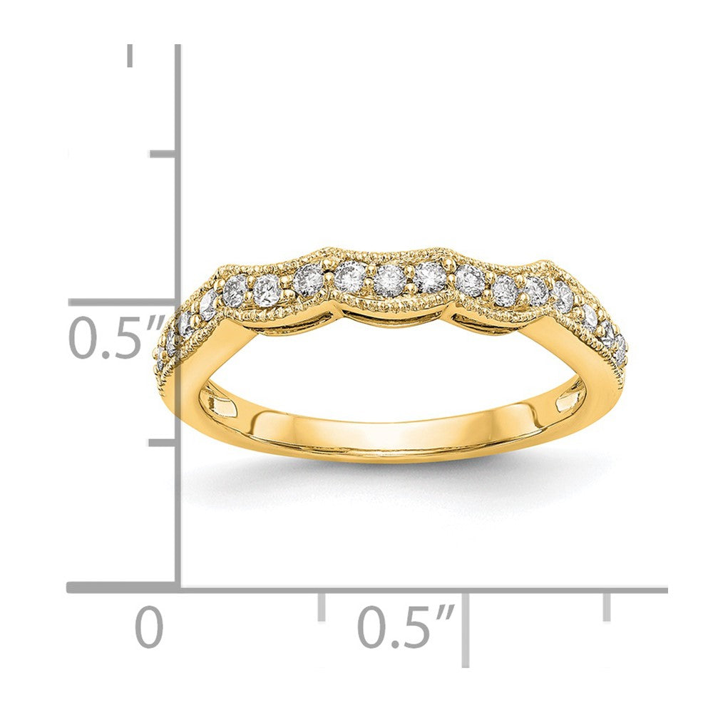 14k Yellow Gold Diamond Wedding Band