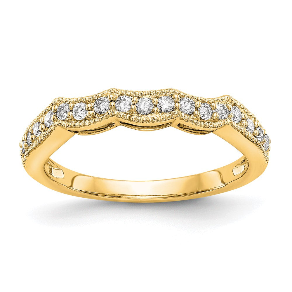 14k Yellow Gold Diamond Wedding Band