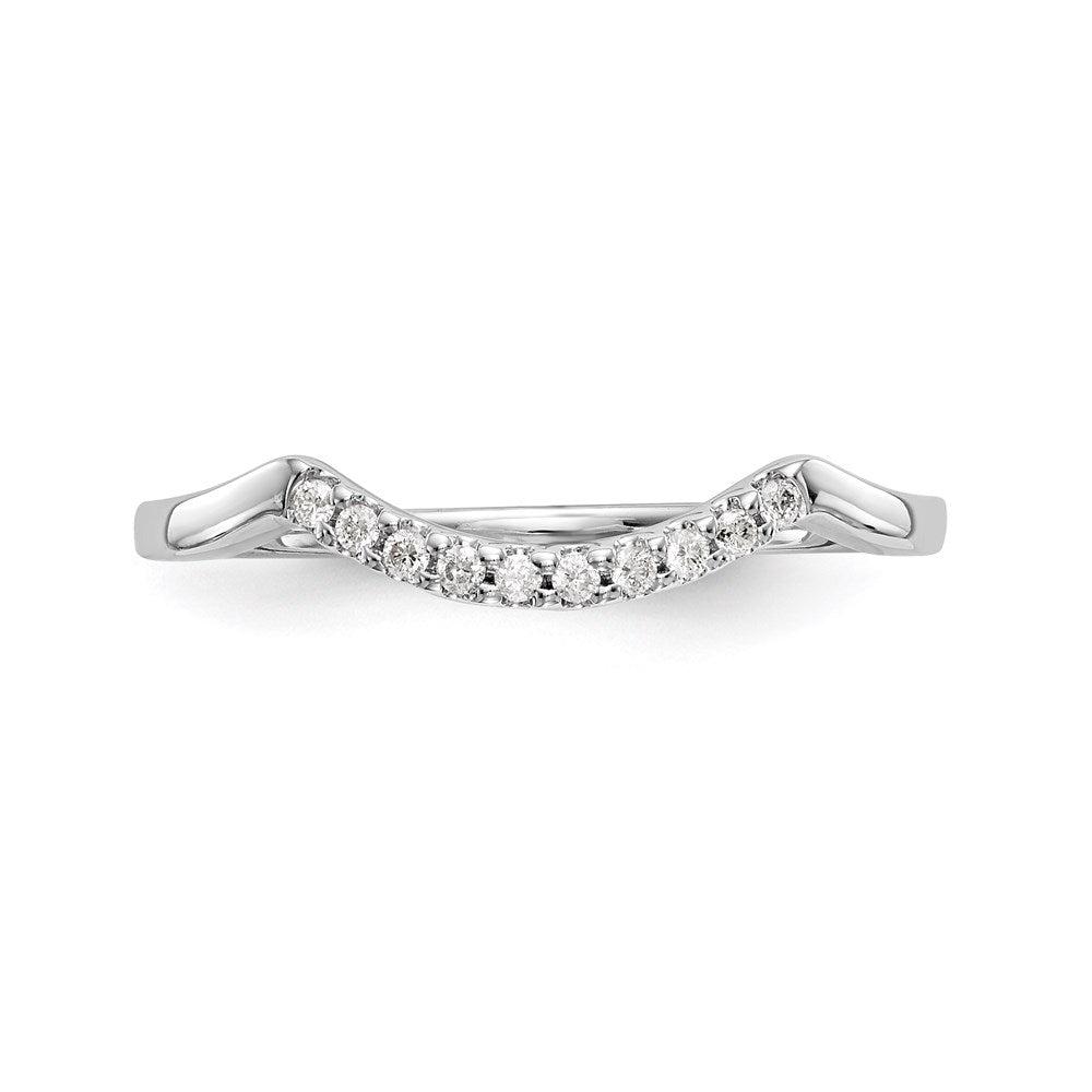 14k White Gold Diamond Wedding Band