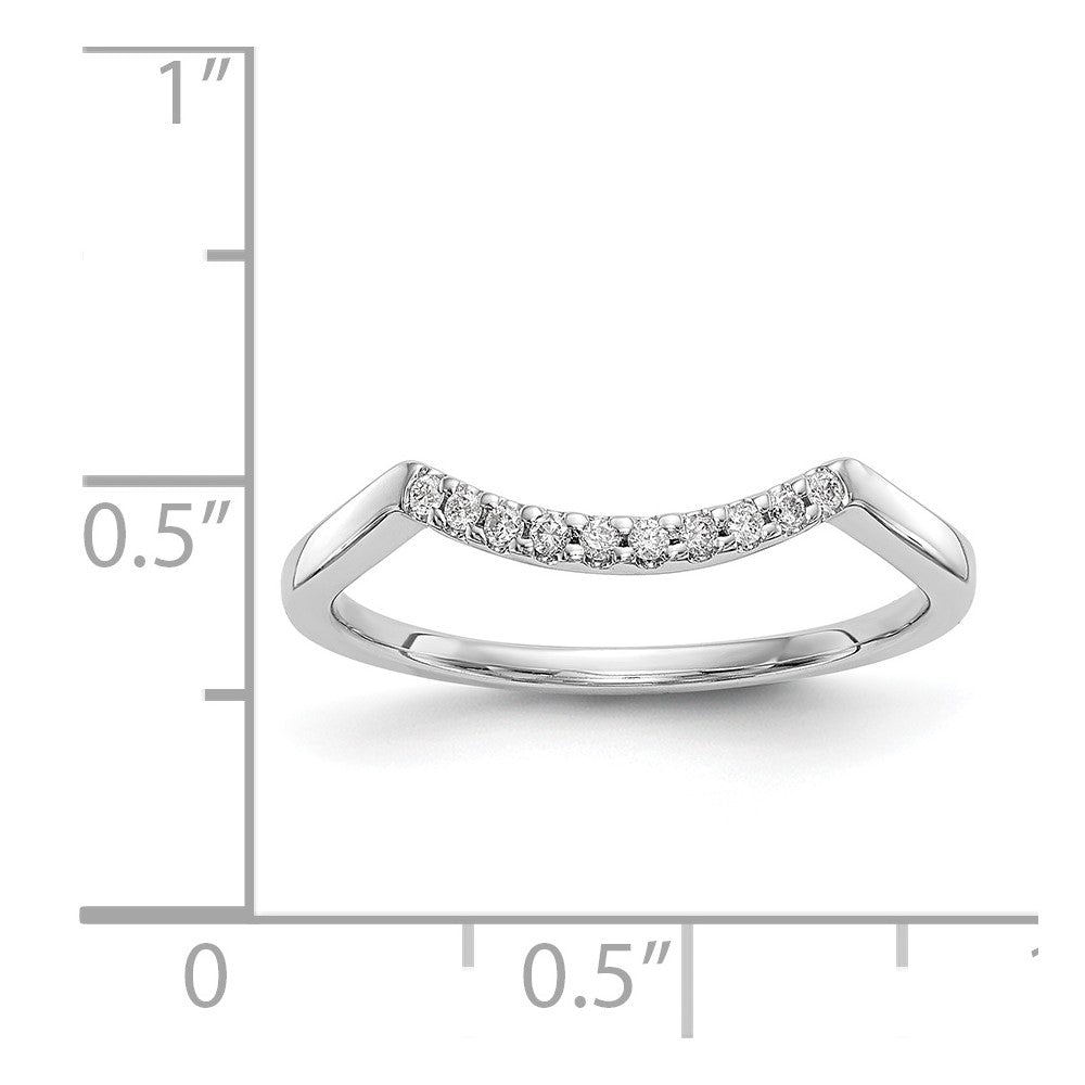 14k White Gold Diamond Wedding Band
