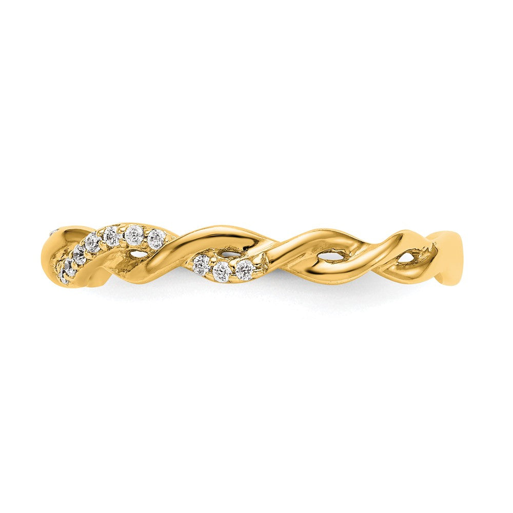 14k Yellow Gold Diamond Wedding Band