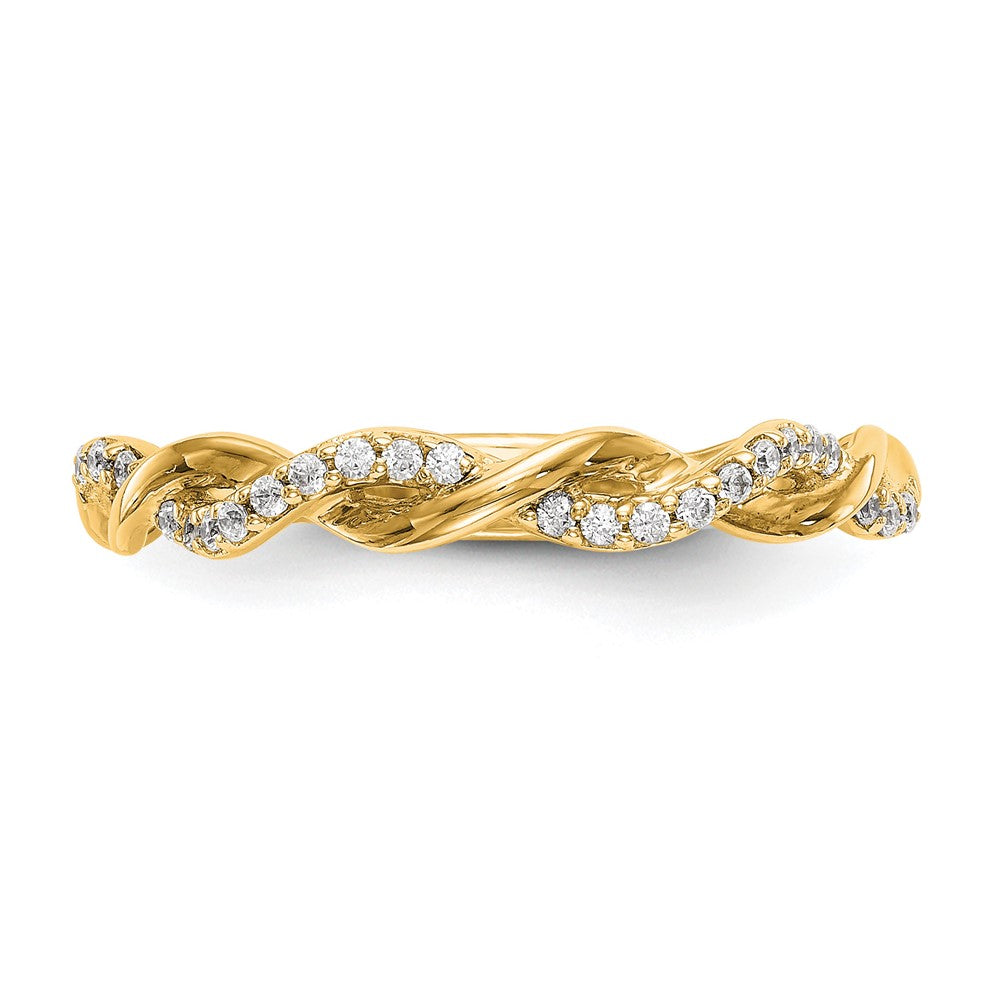 14k Yellow Gold Diamond Wedding Band
