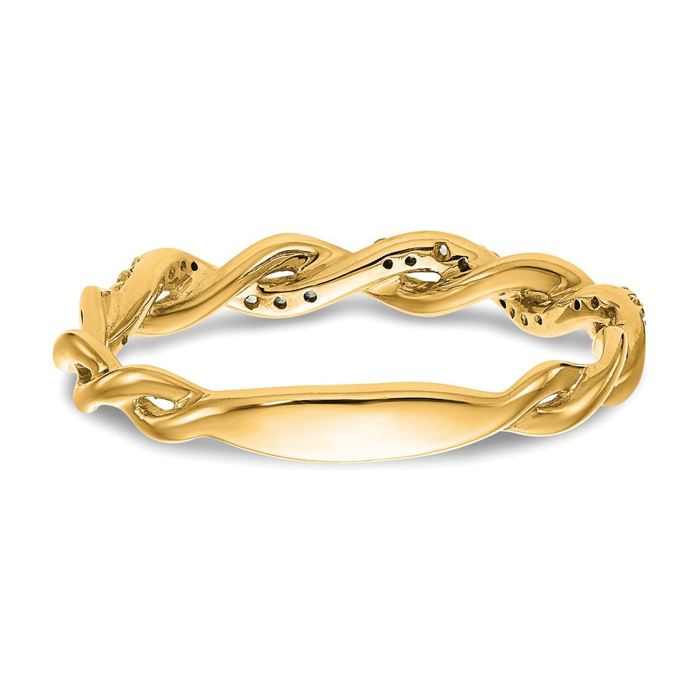 14k Yellow Gold Diamond Wedding Band