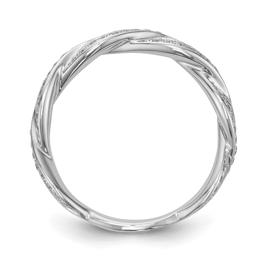 14k White Gold Wedding Band