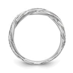 14k White Gold Criss-Cross 1/3 carat Diamond Complete Wedding Band