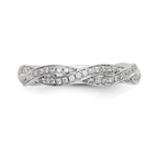 14k White Gold Criss-Cross 1/3 carat Diamond Complete Wedding Band