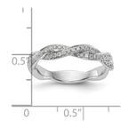 14k White Gold Criss-Cross 1/3 carat Diamond Complete Wedding Band