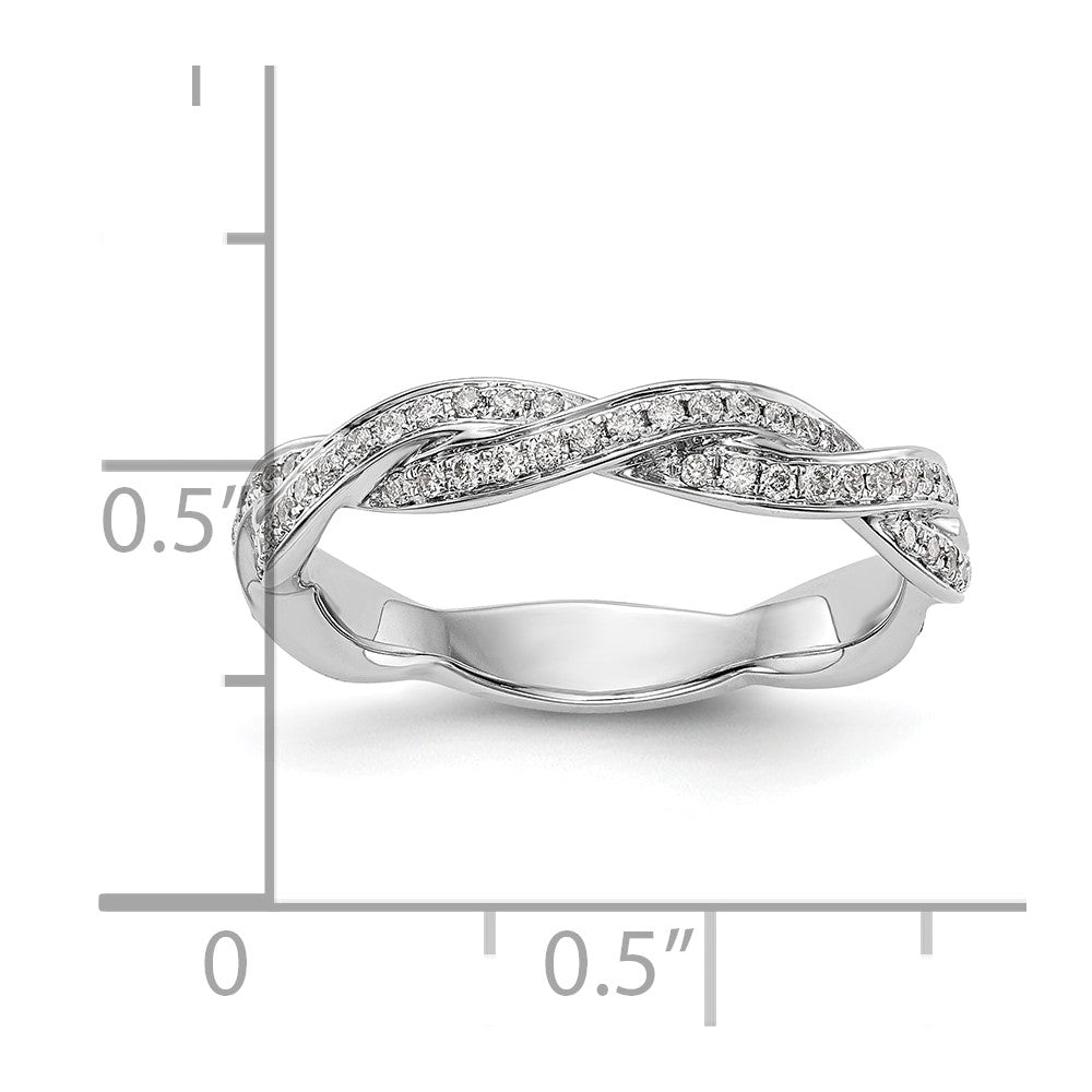 14k White Gold Wedding Band