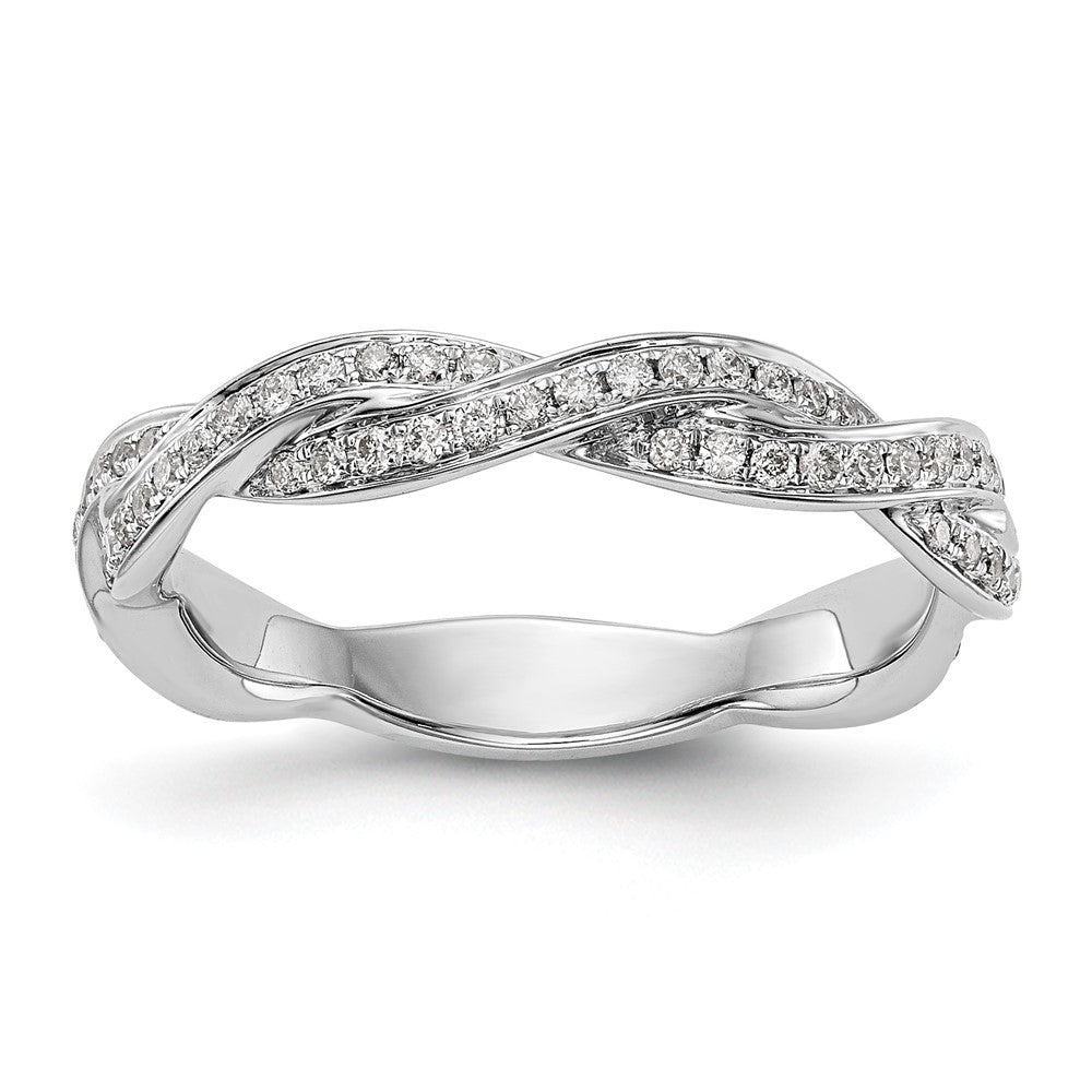 14k White Gold Wedding Band