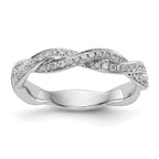 14k White Gold Wedding Band