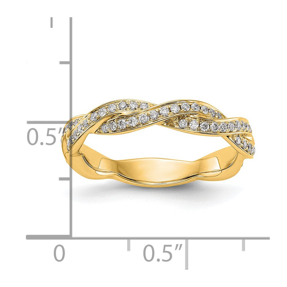 14k Yellow Gold Diamond Wedding Band