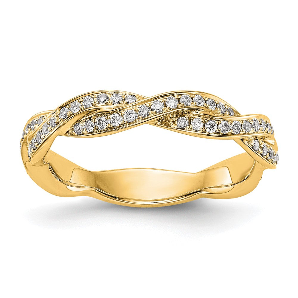14k Yellow Gold Diamond Wedding Band