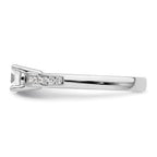 14k White Gold 3/4 carat Lab Grown Diamond VS/SI+ G+ Round Complete Channel Set Shared Prong Engagement Ring