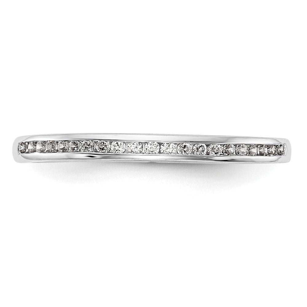 14k White Gold Diamond Wedding Band