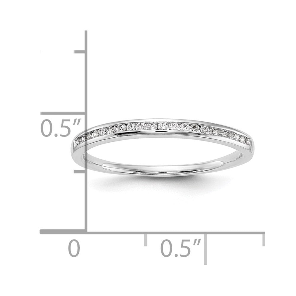 14k White Gold Diamond Wedding Band