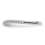 14k White Gold 1/4 carat Diamond Contoured Complete Wedding Band
