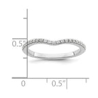 14k White Gold 1/4 carat Diamond Contoured Complete Wedding Band