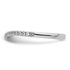 14k White Gold 1/5 carat Diamond Contoured Complete Wedding Band