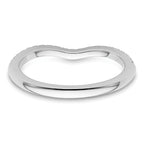 14k White Gold 1/5 carat Diamond Contoured Complete Wedding Band