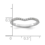 14k White Gold 1/5 carat Diamond Contoured Complete Wedding Band
