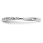 14k White Gold 1/5 carat Diamond Contoured Complete Wedding Band