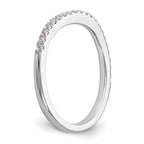 14k White Gold 1/5 carat Diamond Contoured Complete Wedding Band