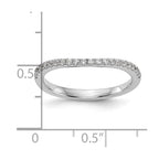 14k White Gold 1/5 carat Diamond Contoured Complete Wedding Band