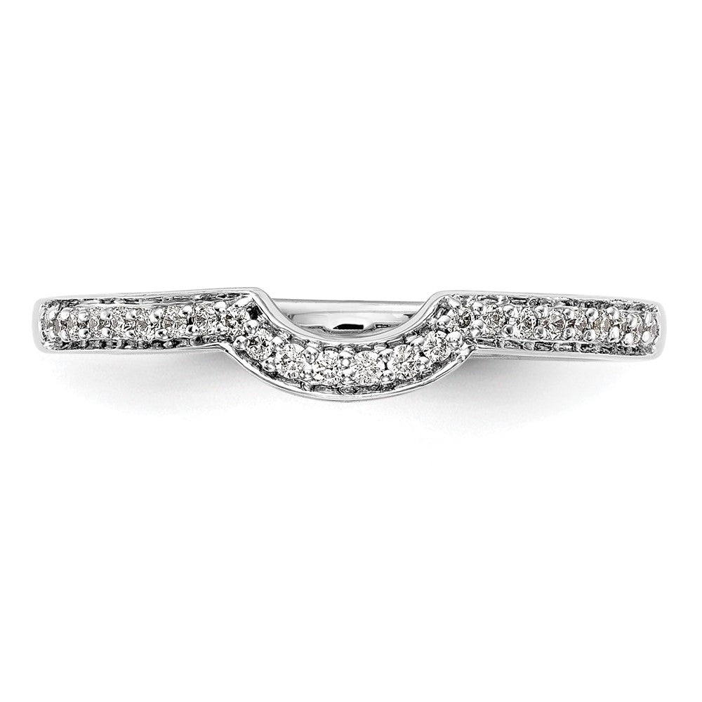 14k White Gold Diamond Wedding Band