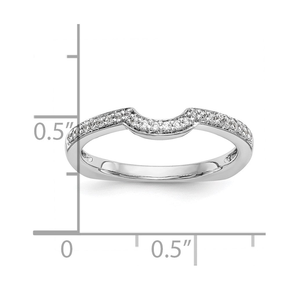 14k White Gold Diamond Wedding Band