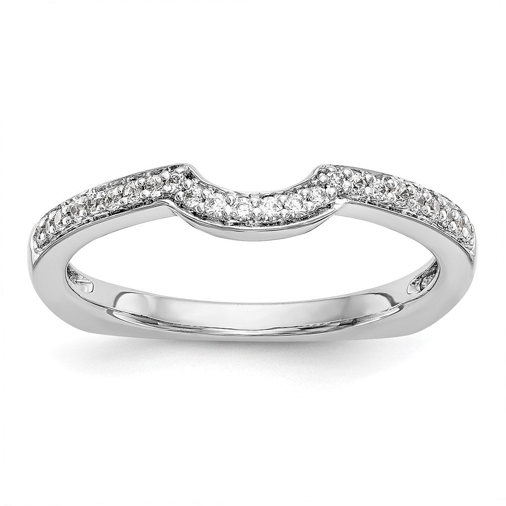 14k White Gold Diamond Wedding Band